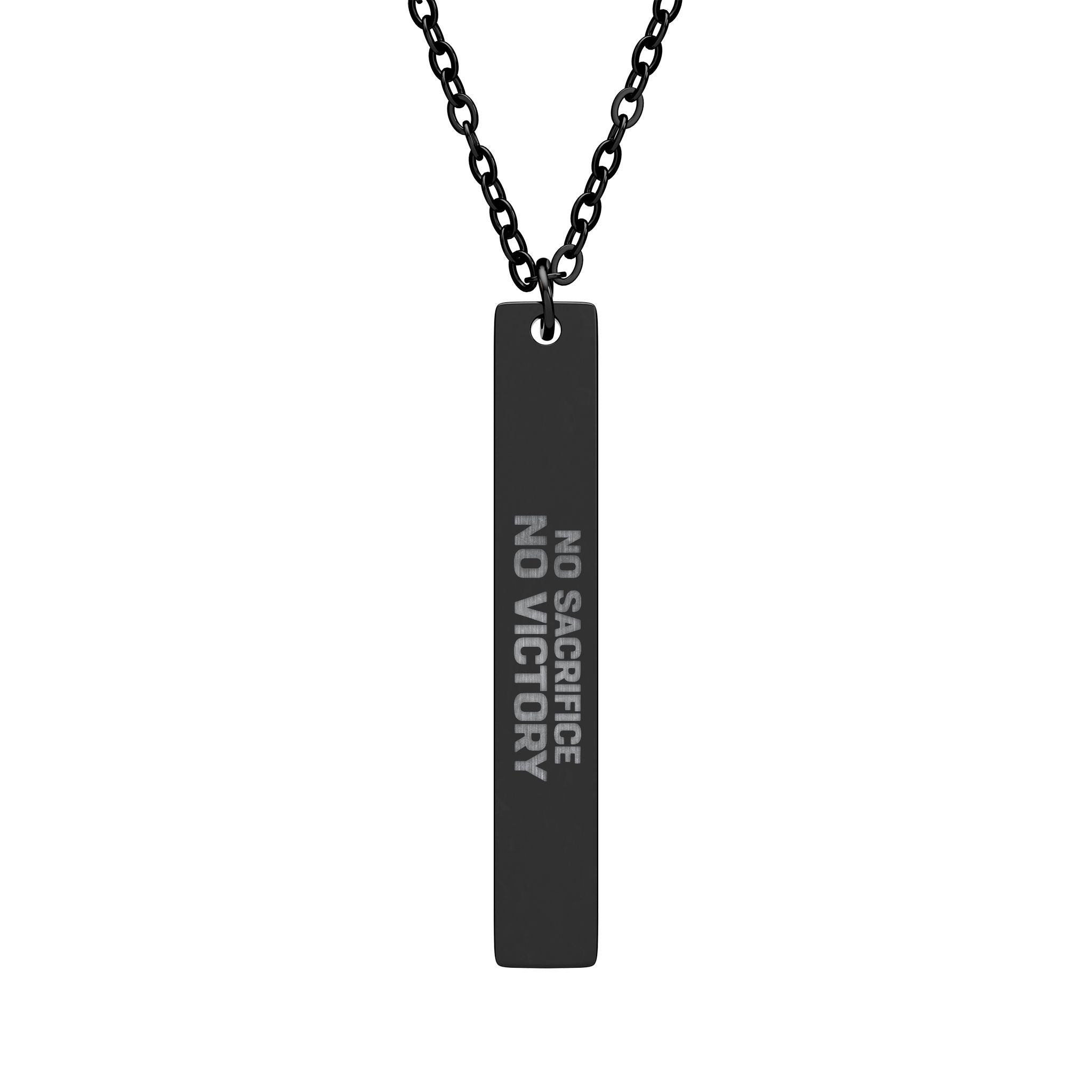 No Sacrifice, No Victory Bar Necklace